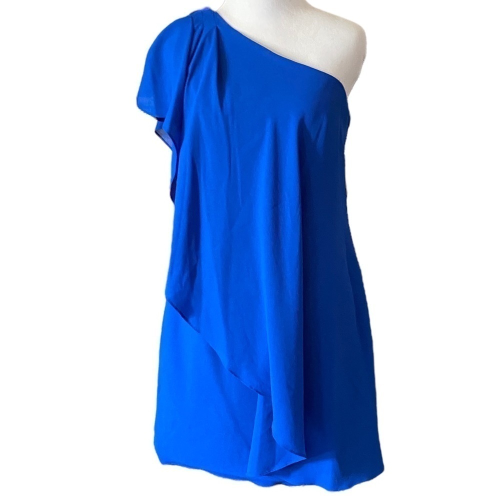 AQUA Crepe 1 shoulder Cocktail Dress SZ 2 NWT
